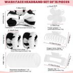 16 Pcs Skincare Headband Set, Face Washing Headband - Image 2