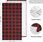 Black and Red Buffalo Plaid Hand Towels - Image 2