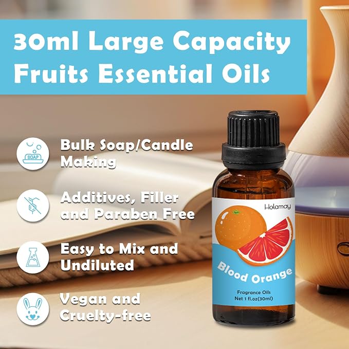 Fruit Fragrance Oil for Candle Soap Making, 10x30ml Holamay Essential Oils for - Image 3