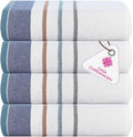 CASA COPENHAGEN White Bay 4Pcs 100% Egyptian Cotton Large Designer Towels Gift by CASACOPENHAGEN