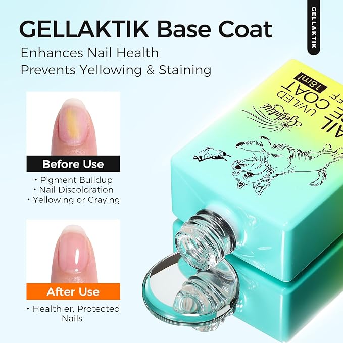 2 Pcs 18ml Gel Base Coat and Glossy Top Coat Set No Wipe Foundation Combination - Image 4