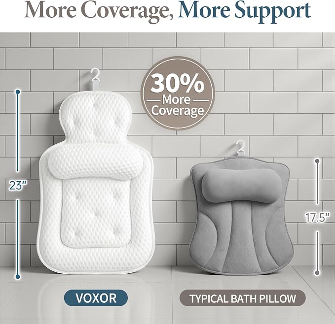 Bath Pillows for Tub, Comfortable Bathtub Cushion for Head and Neck - Image 6