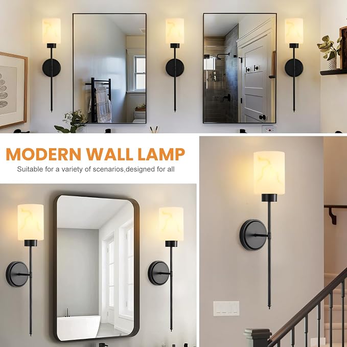 Black Wall Sconces Set of 2 - Image 4