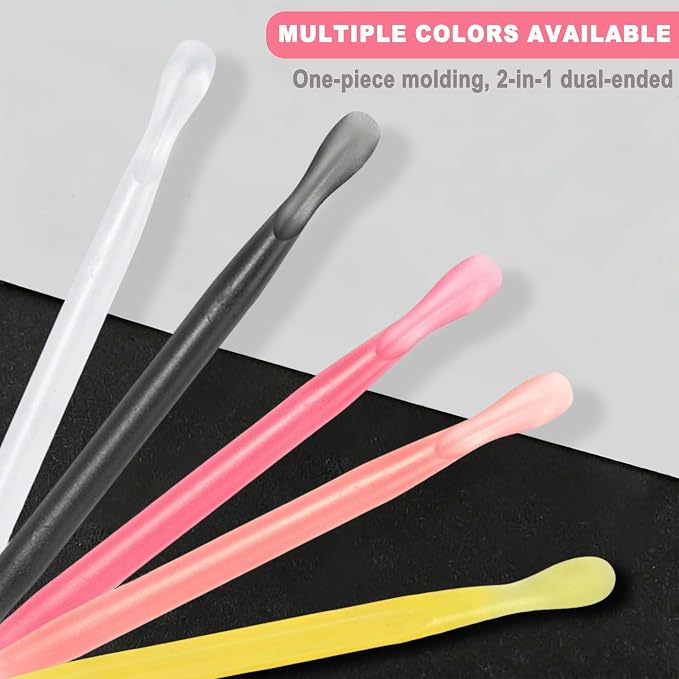2Pcs Plastic Cuticle Pusher, Dual-end Dead Skin Nail Pusher, Gentle Plastic - Image 8