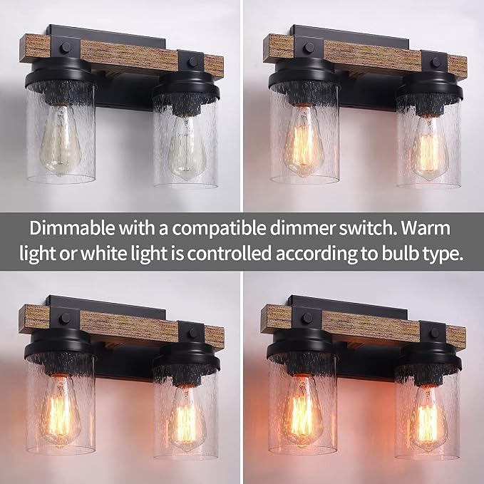 2-Light Farmhouse Vanity Lights - Image 6