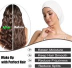 Satin Bonnet for Sleeping Night Cap, Adjustable Satin Lined Silk Bonnets Sleep - Image 4