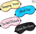 Geyoga 4 Pieces Funny Eye Mask for Sleep Soft Satin Eye Mask Blackout Blindfold by Geyoga