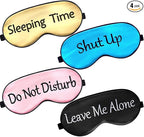 Geyoga 4 Pieces Funny Eye Mask for Sleep Soft Satin Eye Mask Blackout Blindfold by Geyoga