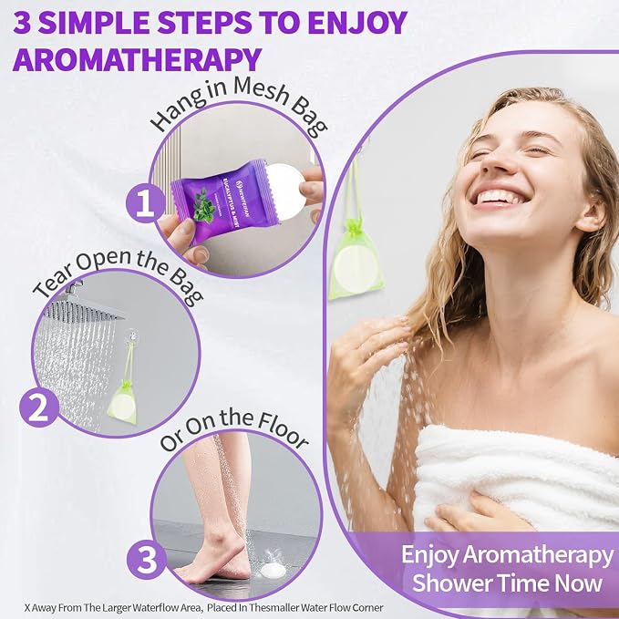 Shower Steamers Aromatherapy, Basket Set - Image 6
