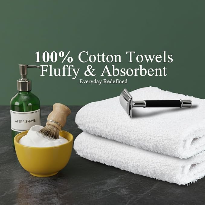 24 Pack White Hand Towels 100% Cotton Spa Towel – 16x27 inches Highly - Image 5