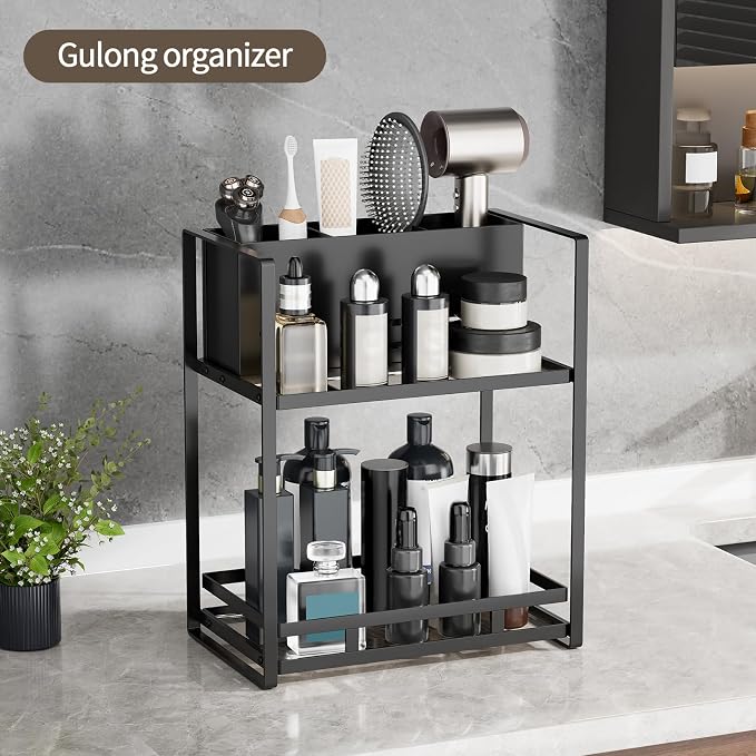 SanDream Hair Tool Organizer Bathroom Countertop, 2-Tier Metal Bathroom - Image 7