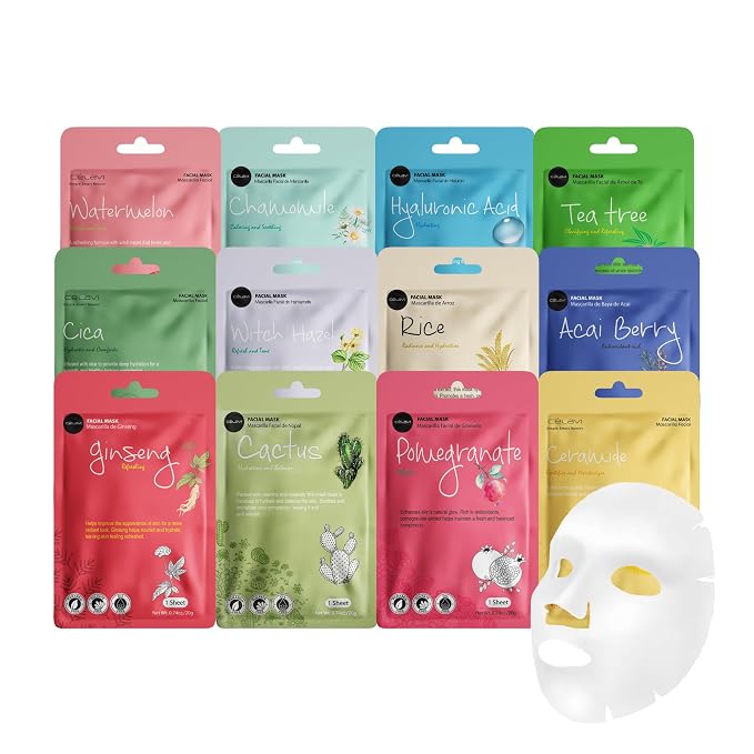 Celavi K-Beauty Skincare Essence Facial Face Mask Korea Skin Care Moisturizing by C%C3%A9lavi