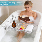 Cabilock Stainless Steel Expandable Bathtub Tray, Chrome Polished Telescopic - Image 3
