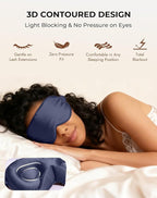 SilkSilky 100% 22 Momme Mulberry Silk Sleep Mask – Upgraded 3D Contoured Eye - Image 5