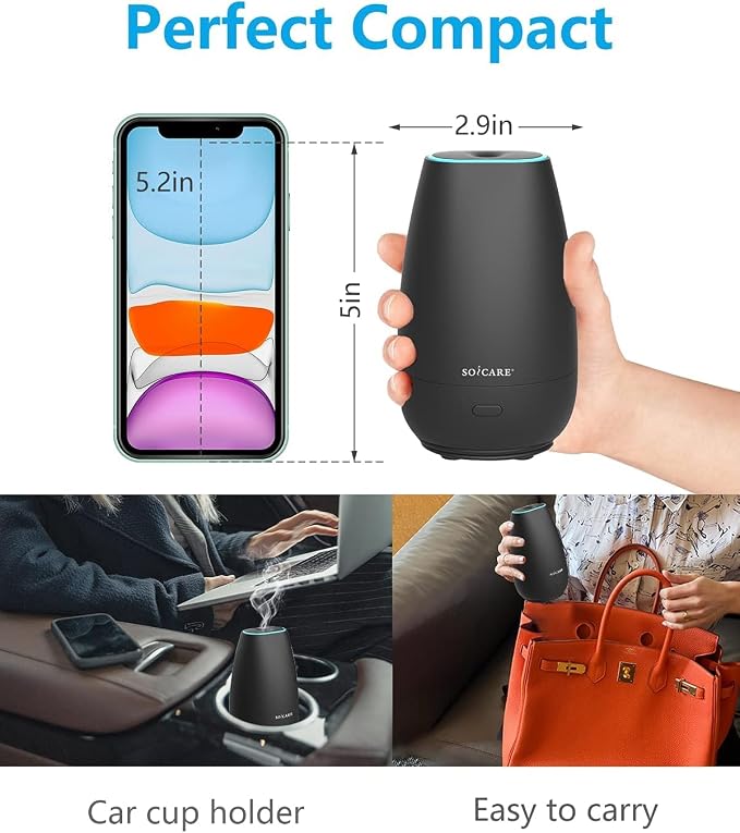 SOICARE Car Diffuser for Essential Oils, Small Portable Car Essential Oil - Image 4