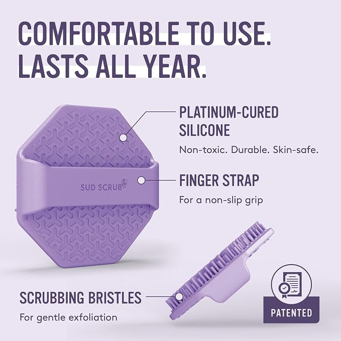 Sud Scrub® Antimicrobial Silicone Face Scrubber, 1 Pack, Gentle Face Exfoliator - Image 4