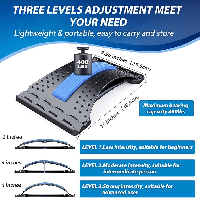 MINOLL Back Stretcher for Lower Back Pain Relief, Back Cracking Device - Image 6