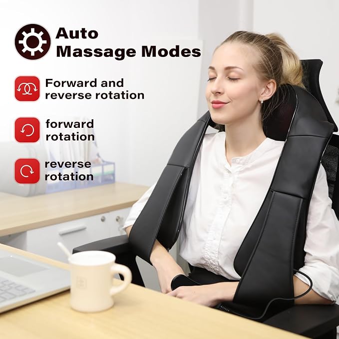 iKristin Neck Massager with Heat, Shiatsu Massager - Image 4