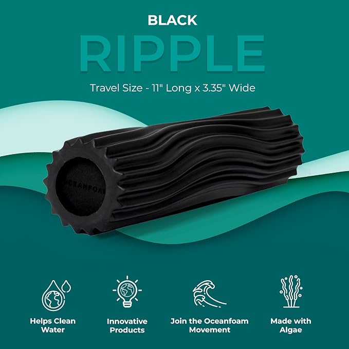 Oceanfoam Ripple Travel Foam Roller Firm Mini Foam Roller - Image 4