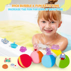 48pcs Bath Bombs for Kids with Toy Inside, Organic Colorful Bubble Bath for - Image 4
