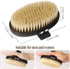 Dry Brushing Body Brush for Lymphatic Drainage, Azymi Shower Bath Brush 100% - Image 3