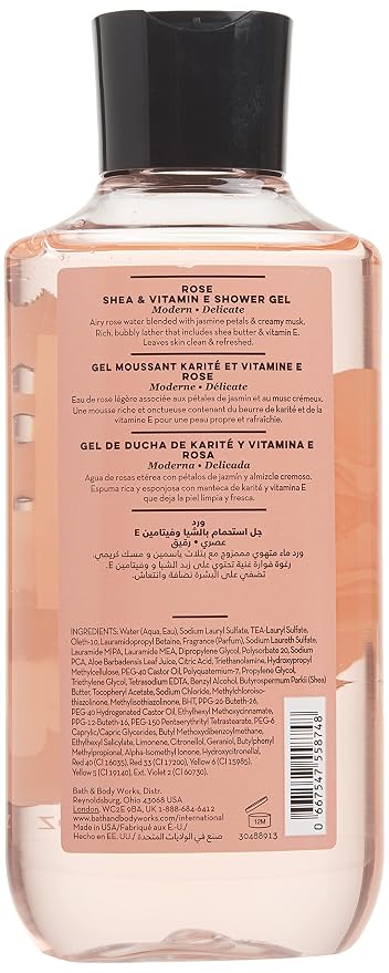 Bath & Body Works Rose Shea & Vitamin E Shower Gel 10 Oz - Image 2