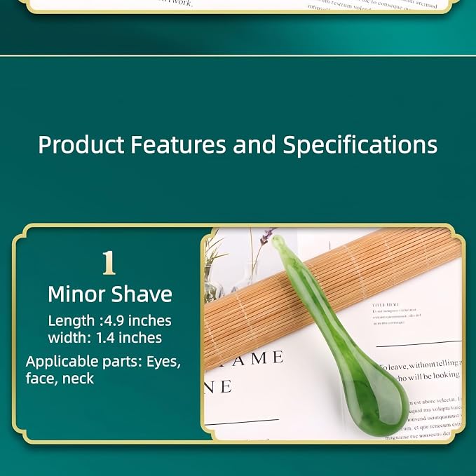 Gua Sha Scraping Massage Tool, GuaSha Facial Set, Natural Resin GuaSha Massage - Image 4
