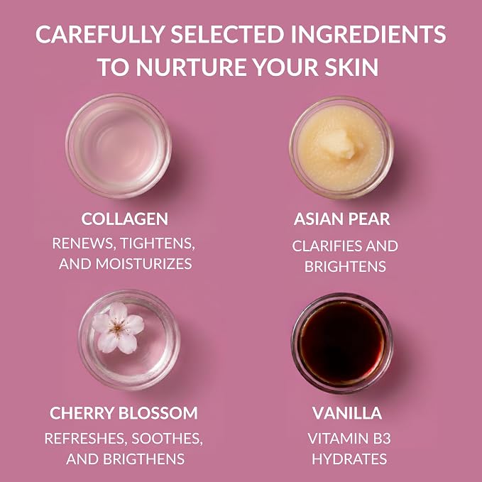 SpaScriptions Cherry Blossom & Vanilla Exfoliating Body Wash - Image 5