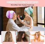 Microfiber Hair Drying Caps, Shower Caps - Image 2