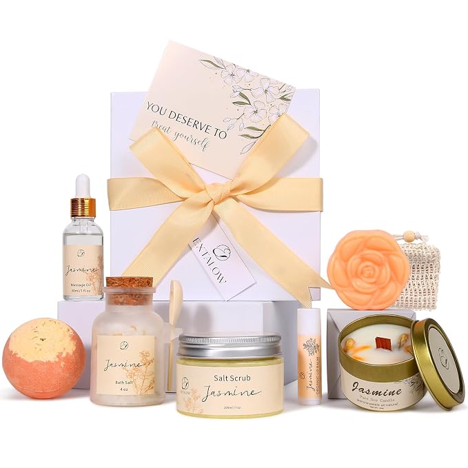 EXTALOW Spa Gifts for Women Mothers Day Gifts Jasmine Bath Gift Baskets by EXTALOW