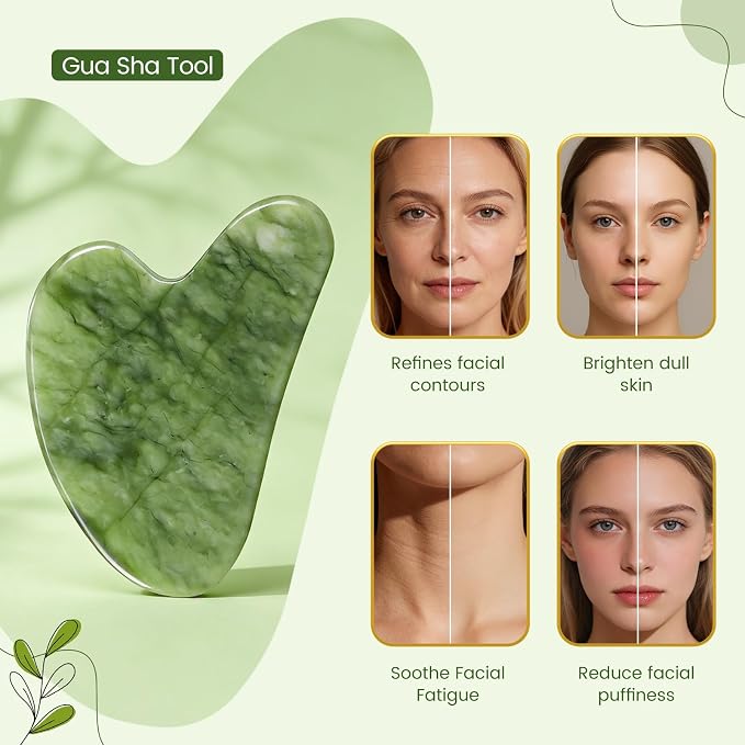 MANLENO Jade Roller & Gua Sha Set - Image 4
