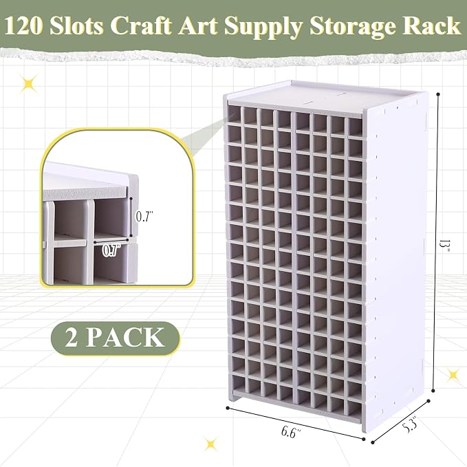 Sunnychicc 2 Pack Marker Storage Organizer, 240 Slots Total Art Supply Holder - Image 2