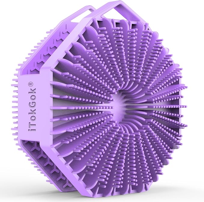 iTokGoK® Premium Silver-Infused Dual-Sided Design 2-in-1 Silicone Body Scrubber by iTokGok