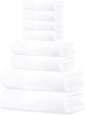 Tens Towels Pack of 8 Towels Set, 2 Extra Large Bath, 2 Hand, 4 Washcloths by TensTowels