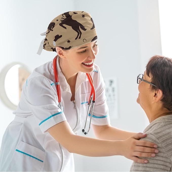 Ethnic Aztec Pattern Adjustable Scrub Cap Hat - Image 6