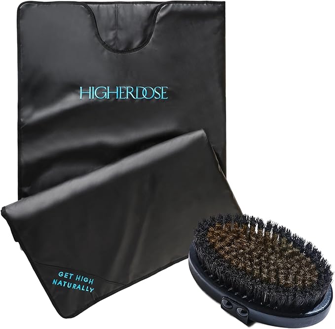 HigherDOSE Infrared Sauna Blanket and Supercharge Copper Body Brush by HigherDOSE