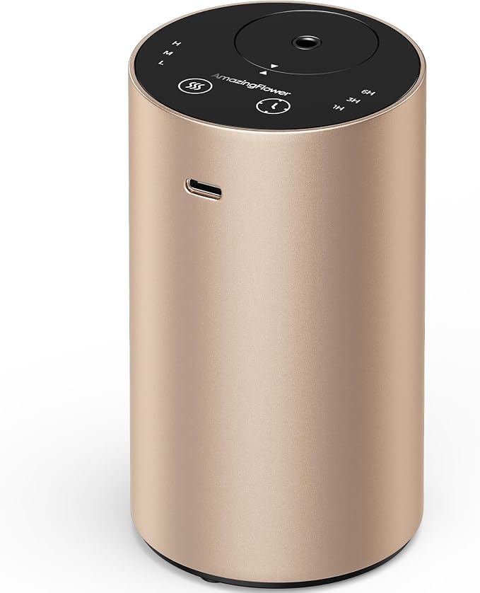 Waterless Essential Oil Diffuser, Rechargeable Scent Diffusers by AMAZINGFLOWER