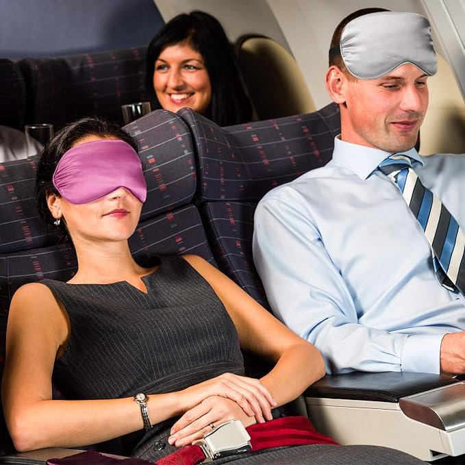 12 Pieces Silk Sleep Mask Pure Silk Sleep Eye Mask - Image 6