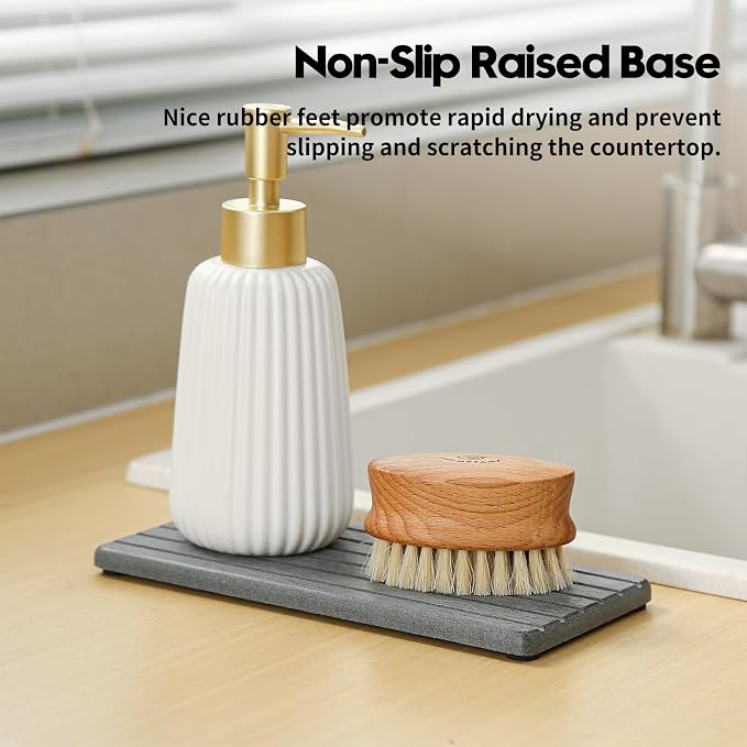 3 Pack Diatomite Stone Sink Tray, Water Absorbing Mat - Image 6