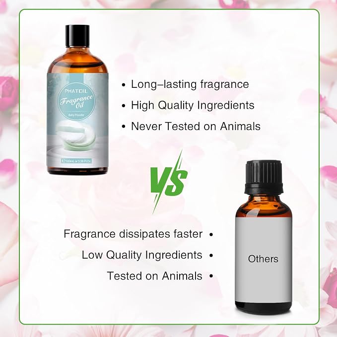PHATOIL 3.38FL.OZ Baby Powder Fragrance Oils - Image 5