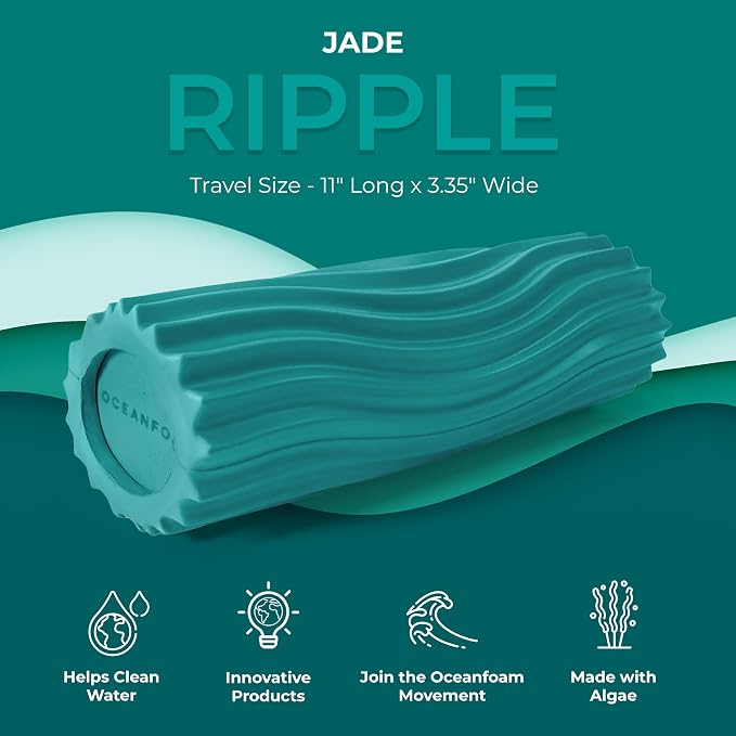 Oceanfoam Ripple Travel Foam Roller Firm Mini Foam Roller - Image 5