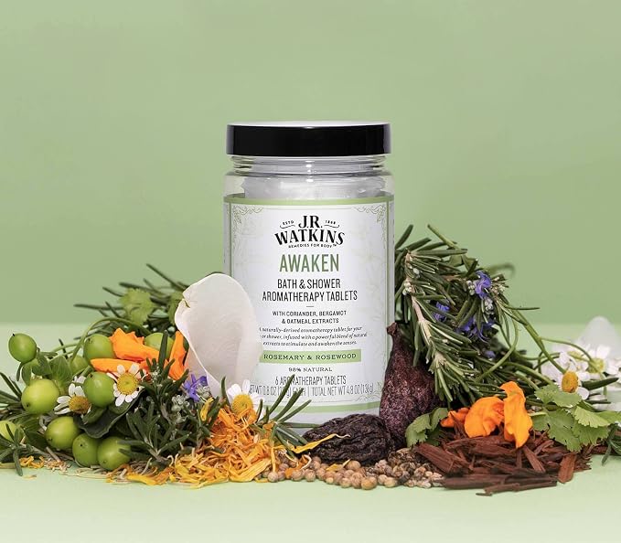 J.R. Watkins Awaken Bath & Shower Aromatherapy Tablets, Rosemary & Rosewood - Image 2