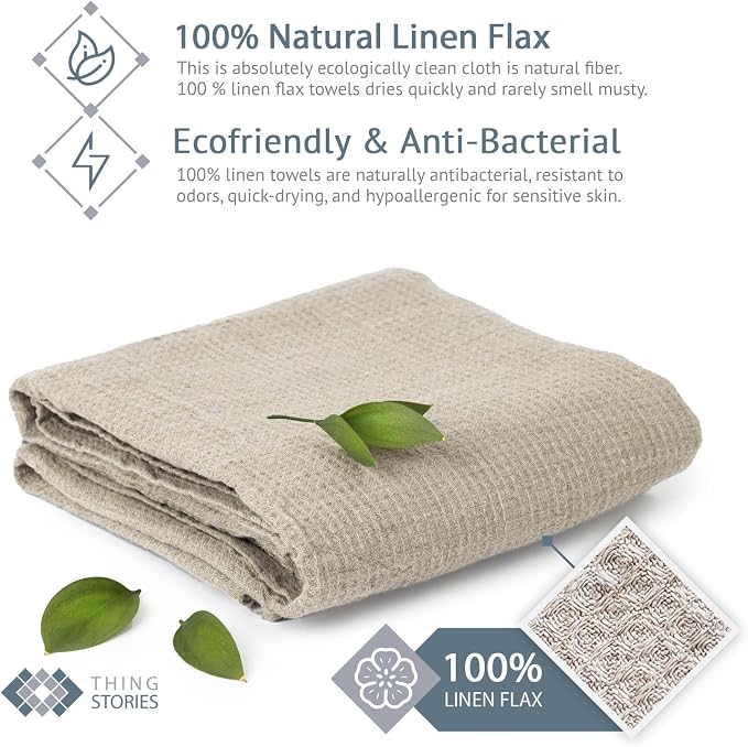 100% Linen Bath Sheet 35x70-inch - Image 2