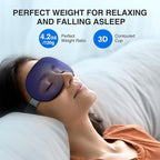 YFONG Weighted Sleep Mask, Women Men 3D Eye Mask Blocking Lights Sleeping Mask - Image 2