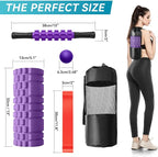 Krightlink 5 in1 Foam Roller Set, High Density Deep Tissue Massager - Image 7