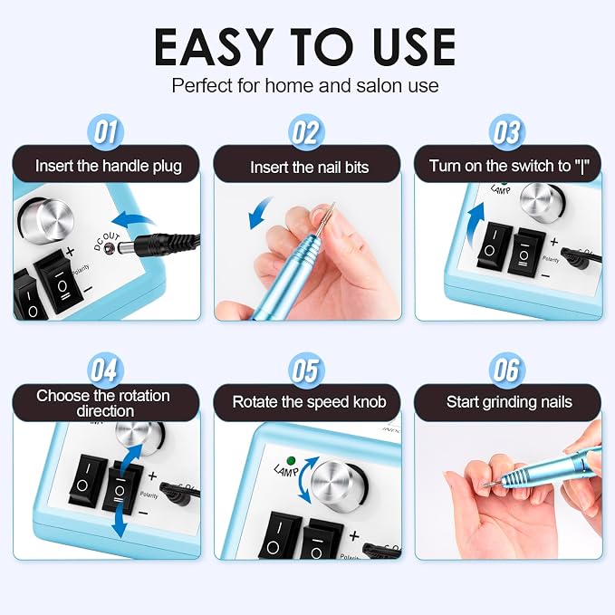 Subay Professional Nail Drill Electric File 20000RPM - Image 6