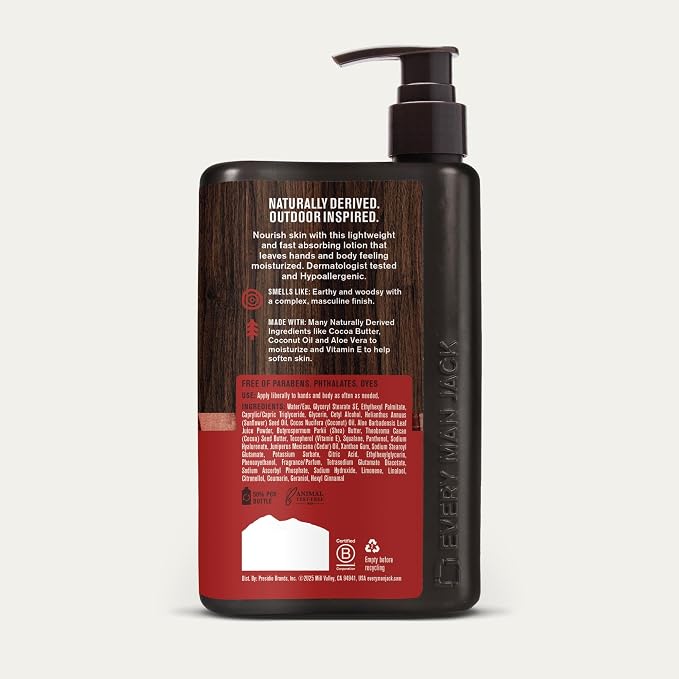Every Man Jack Mens Cedar + Red Sage Hand & Body Lotion - Image 9