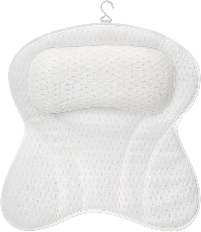 Luxury Bath Tub Pillows for Head and Neck, 4D Breathable Air Mesh Bath Pillow by Unknown