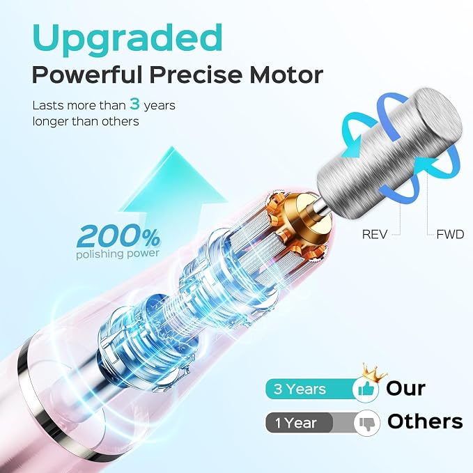 Cordless Electric Nail Drill File: COSLUS Nail Drill Machine - Image 5