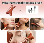 4 in 1 Natural Sandalwood Gua Sha Massage Tool, Face Eye Neck & Body Meridian - Image 6